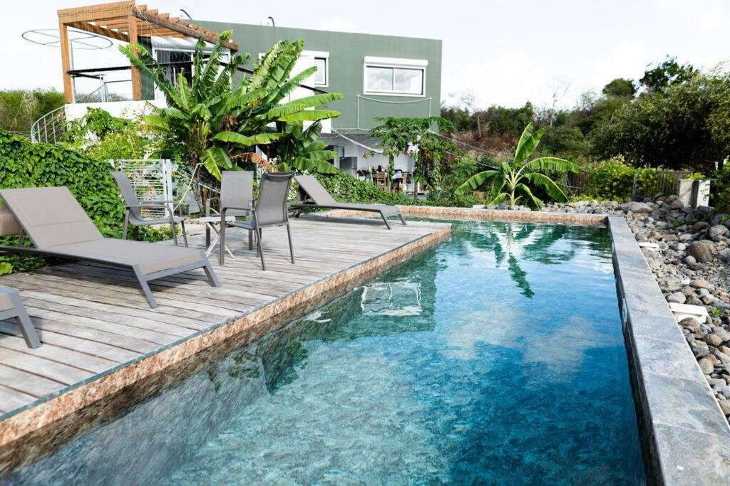 T3 Lumineux Avec Vue Exceptionnelle Et Piscine Oasis De Nature Et Serenite Petit-Canal Εξωτερικό φωτογραφία